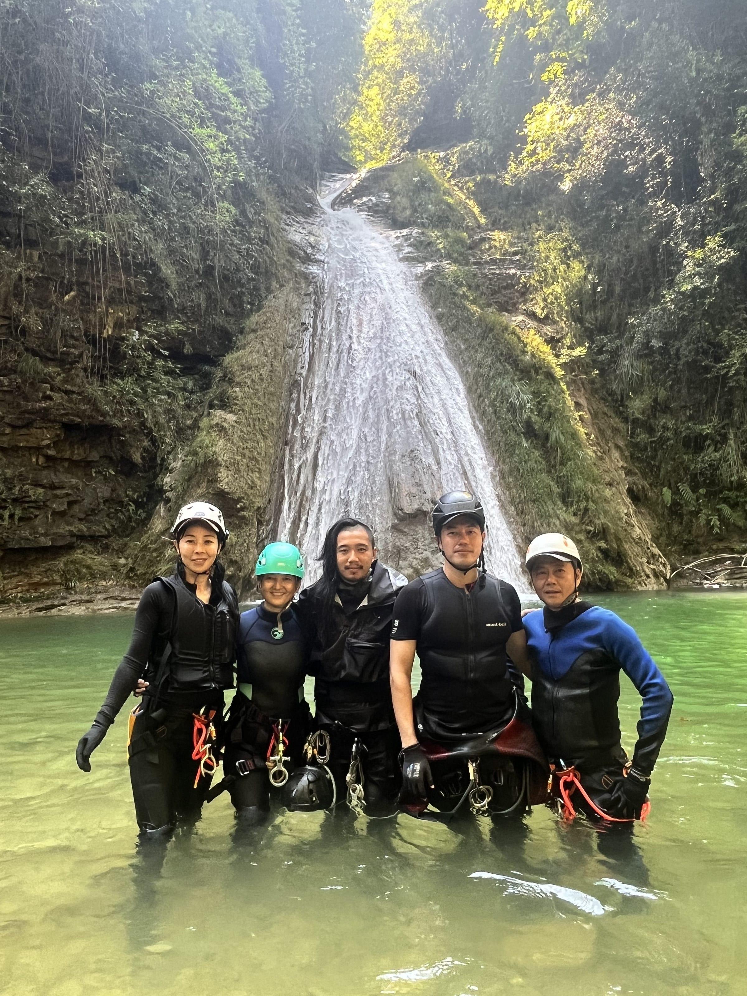 Multi-hour canyoning expedition