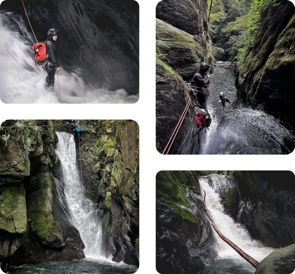 Taiwanese Waterfalls in a tight canyon, beautiful