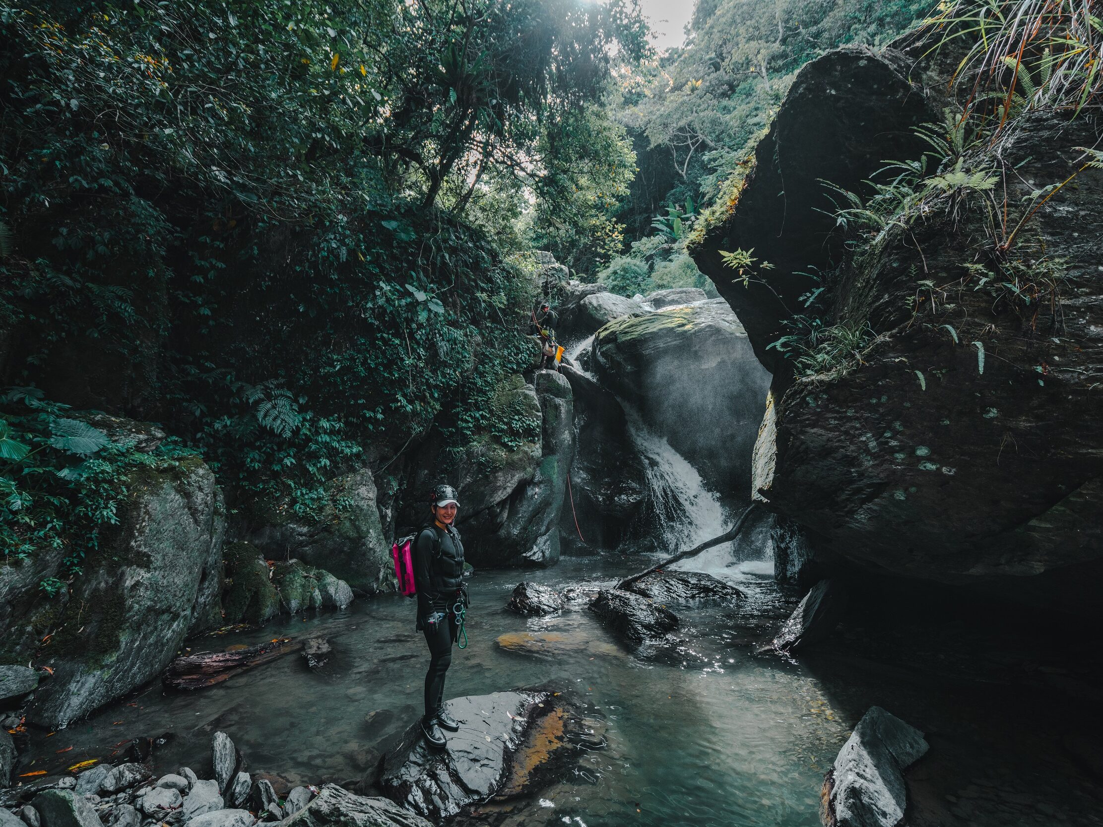 Scenic Waterfall in the Orchid Canyon Taiwan